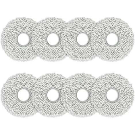 Lot de 8 serpillères en microfibre pour aspirateur robot balayeur - Lingettes de rechange en microfibre (1/5)