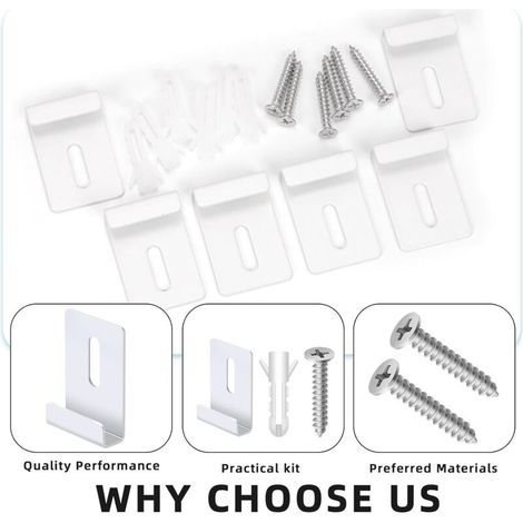 16-teiliges Set mit 7,2 mm breiten Spiegelclips