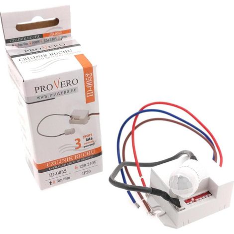 Sensore movimento PIR mini incasso bianco IdeaLED 360° (1/2)