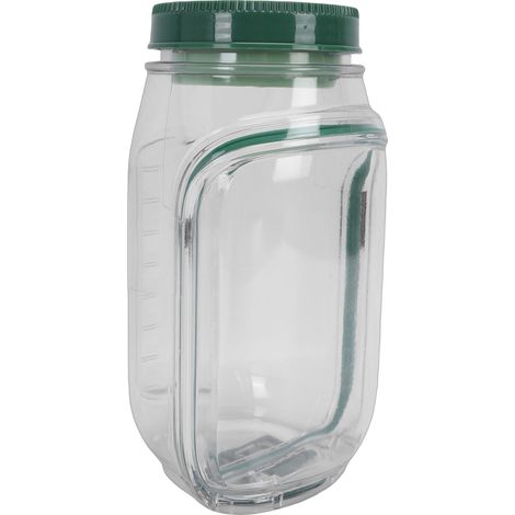 Saladier bocal avec couvercle, compartiment à vinaigrette, compatible micro-ondes et lave-vaisselle, étanche, réutilisable, 1000 ml, ouverture latérale, idéal pour la maison et l'extérieur. (1/5)
