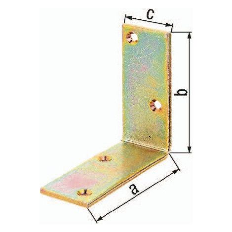Staffa a barra L150x150 mmmm P.40mm STA zincato zincato giallo.5mm GAH (Per 20)