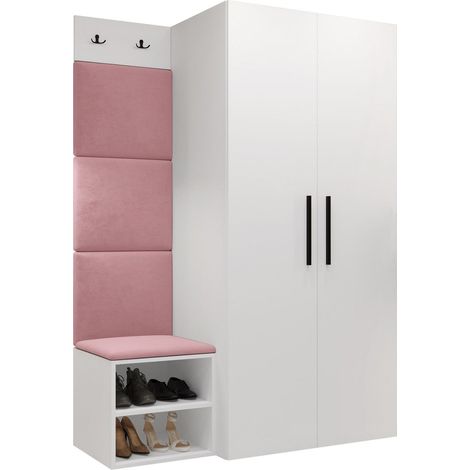 Conjunto para recibidor Nitos IV, Manila 09, 191x122x50cm, Aglomerado laminado, Tapiz, Colocada, Montada en la pared