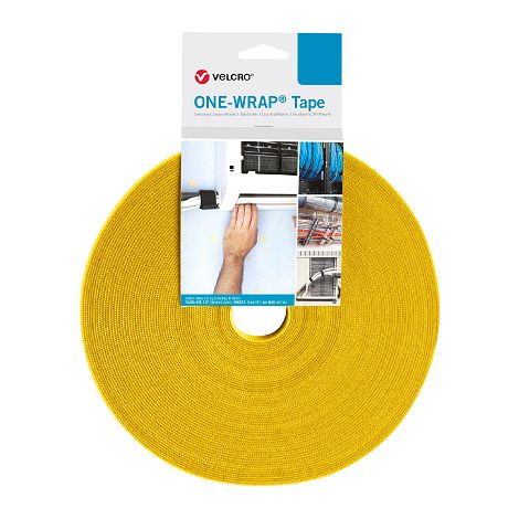 Velcro One Wrap Tape presilla Velcro cable tie Polipropileno (PP) Amarillo 1 pieza(s)