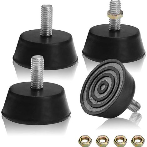 Verstellbare Möbelfüße, 4 Stück, verstellbare Füße mit M6-Gewinde, Antivibrationsisolierung, 32 mm verstellbare Nivellierfüße für Möbel und Haushaltsgeräte (1/5)