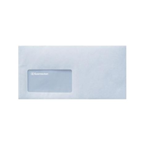 Briefumschlag DIN lang 220 x 110 mm (B x H) mit Fenster 75g/m² mit Selbstklebung Papier weiß 25 St./Pack. (1/4)