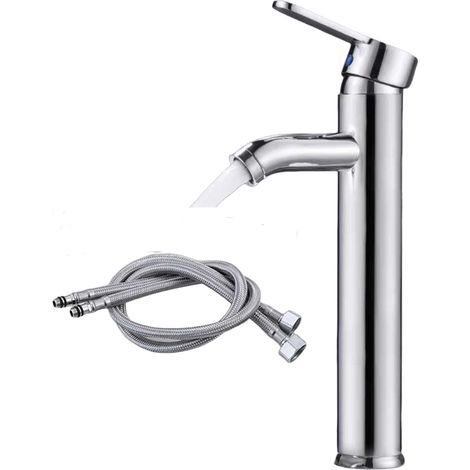 Hot and cold water mixer tap, single lever basin tap (colour: high-quality electroplating) (1/5)
