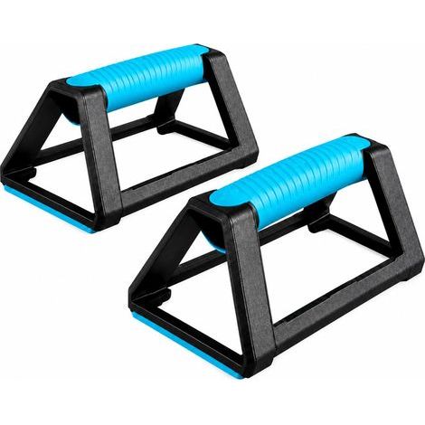 Push Up Stands for Men, Upper Body Strength Training Tool, Non-Slip Handles, Ergonomic Floor Handles, 19 x 11 x 7 cm, Blue (1/5)