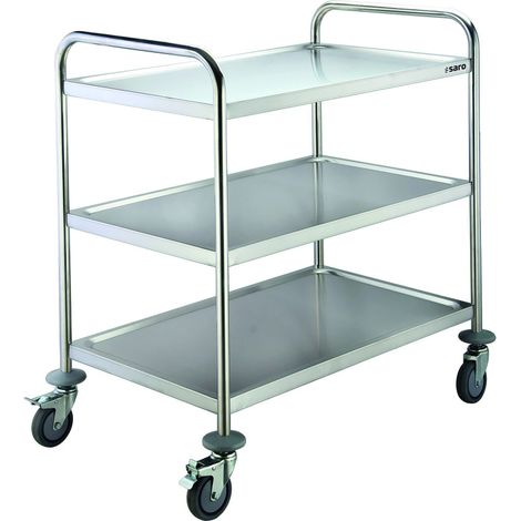Chariot service - Inox - 3 niveaux - 75kg - 860x540x940mm - BASTIAN - Saro