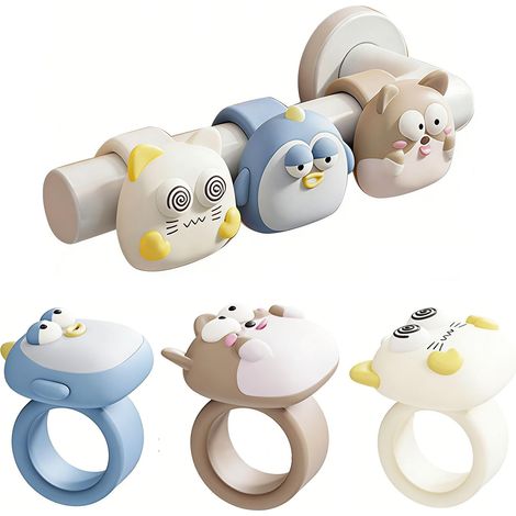 de Porte 6 Pièces, Amortisseurs pour Poignée en Silicone, Set Protection Murale pour Bec de Canne, Butoirs Doux pour Poignées de Porte et Fenêtre, Coussins Élastiques, Réduction du Bruit (1/5)