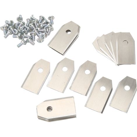 30 Lames de Tondeuse en Acier Inoxydable Antirouille, Lames de Remplacement pour Tondeuse Husqvarna, Résistantes aux Intempéries (1/5)