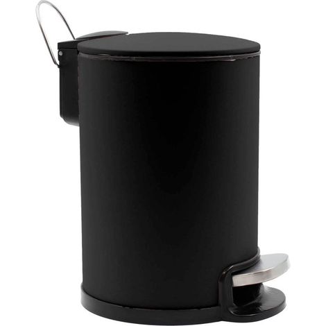 Poubelle de Salle de Bain en Métal "Metaline" 3L Noir