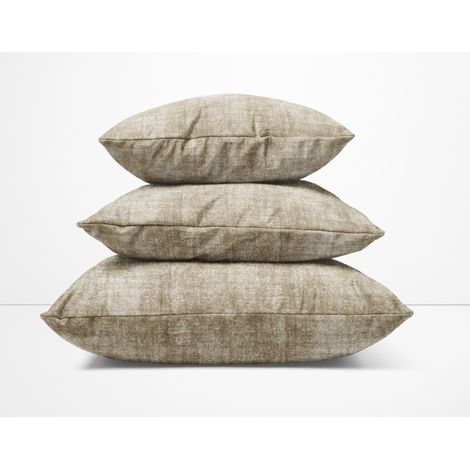 Cuscino ARREDO VELVET BEIGE Tortora in Morbido tessuto Vellutato Antimacchia cm. 40 - 50 - 60 Made in Italy Cm. 40x40 (1/5)