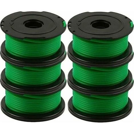 6er-Pack Trimmerfaden, je 6 m – Kompatibel mit Black & Decker GL7033, GL8033 und GL9035 – Strapazierfähiges Material für präzises Schneiden (1/4)