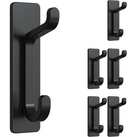 6 pezzi, ganci adesivi da parete, portasciugamani da bagno, gancio per strofinacci da cucina, appendiabiti adesivo, montaggio a parete senza foratura, antiruggine