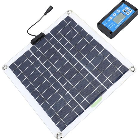 Kit module solaire 200W silicium monocristallin avec chargeur OBD régulateur bleu câble 10 en 1 pince batterie pour camping-car voiture bateau camping (1/5)