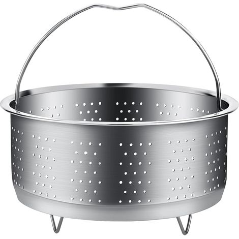 Cesto Vaporizador - Acero Inoxidable 304 - Compatible con Ollas y Ollas Express - Para Verduras, Pescado, Frutas y Alimentos - Diámetro 20 cm (1/5)