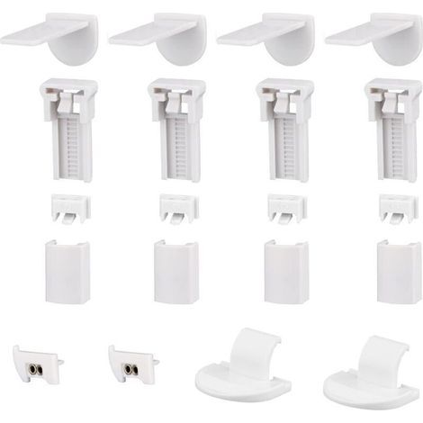 Kit de réparation pour stores enrouleurs – 2 jeux d’accessoires plastique avec supports de fixation, universel et facile à installer (1/4)