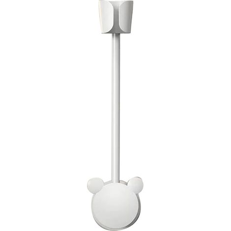 Wandmontierter, freihändiger Haartrocknerständer, 360° drehbar, selbstklebend, multifunktional, weiß (1/5)