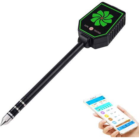8 In1 Testeur ph Sol Testeur humidité Plante Hygrometre Plante PH/EC/salinité/fertilité/température de l'air/température du Sol/lumière/humidité du Sol Se connecte à l'application Mobile. (1/5)