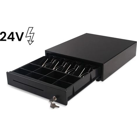 Tiroir-caisse pour caisse enregistreuse, 24 V, tiroir-caisse moyen, à clé HD-KER35 (1/4)