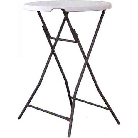 Tavolino Tondo Alto da Catering Ø80 cm in Polietilene Vorghini Bianco