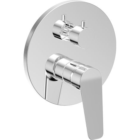 Miscelatore doccia in ottone cromato con deviatore linea Aurora (1/2)