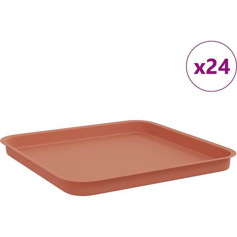 Maison Exclusive - Quadratisches Blumentablett 24 pcs Ziegelrot 3