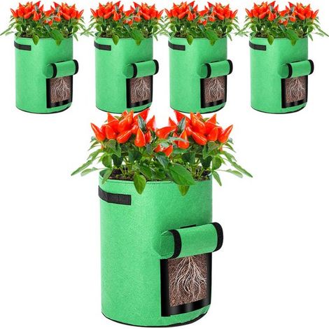 5x Pflanzbeutel für Kartoffeln, Karotten und Tomaten Kartoffel Karotten Pflanzbeutel 30×35 cm Pflanzbeutel Kartoffelbeutel Karottenbeutel Gemüse (1/5)