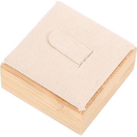 Porta anelli compatto in bambù beige per una conservazione elegante (1/5)