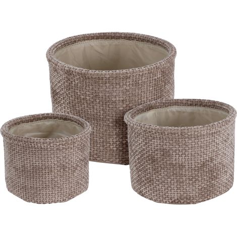 Ensemble de paniers ronds de rangement, 3 pièces. (1/2)