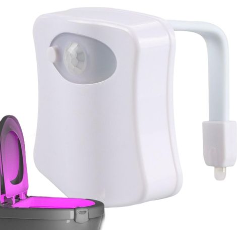 Veilleuse de toilettes – Toalett Lights Veilleuse de toilettes à détecteur de mouvement Veilleuse de toilettes à détecteur de mouvement 16 couleurs (1/5)