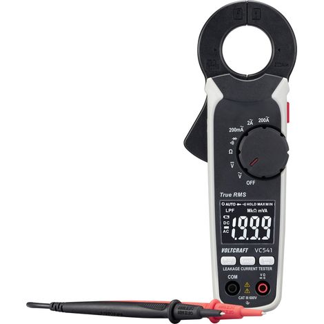 VOLTCRAFT VC541 Leckstromzange 100 µA digital CAT III 600 V Anzeige (Counts): 2000 Ableitstrom, Dif
