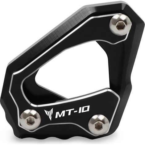 (Noir) Béquille latérale CNC pour moto, extension et support compatibles avec Yamaha MT-10, FZ-10 et R1M (2015-2023) maxpower (1/4)
