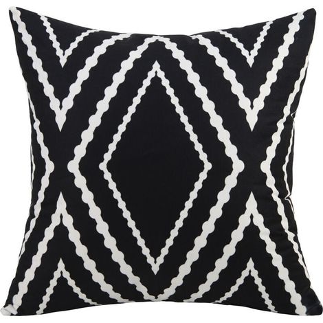 Lot de 2 Housses de Coussins en Décoratif Canapé Taie d'oreiller Motif Géométrique Rayures Housse Coussin Noir et Blanc Moderne Taie d'oreiller Decoration Maison Salon Chambre pour Canapé 45x45