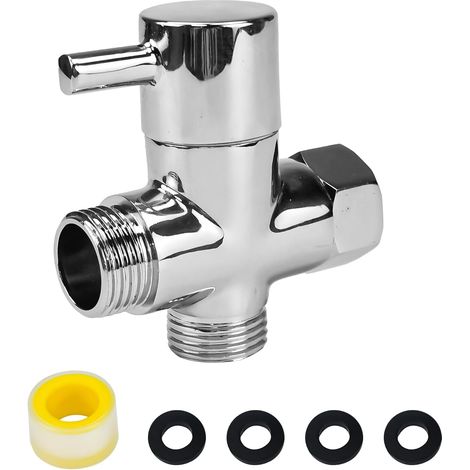 Vanne de Commutation 3 Voies en Laiton Vanne de Douche Robinet Universel pour Douche 20 mm G 1/2" Voies en Laiton Massif (1/5)