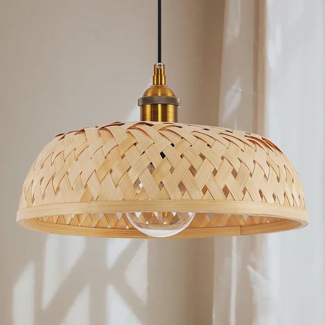 Bambus-Deckenlampe - Pendelleuchte im Boho-Bali-Design - Atria Natural wood