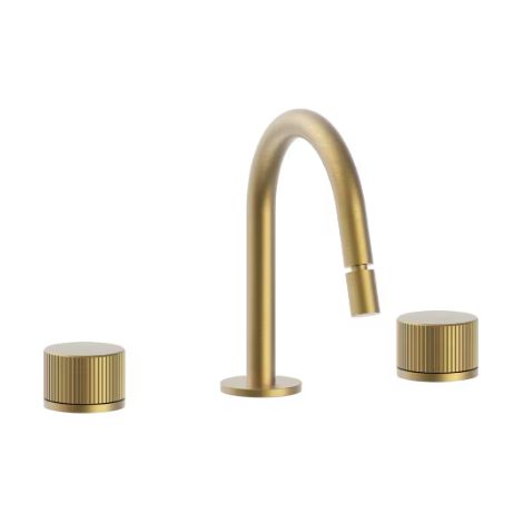 Batteria bidet Honey Gold Spazzolato, con canna fissa Paffoni serie Jo JO119HGSP Ottone - Honey Gold Spazzolato (1/2)