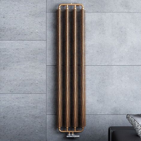 Terma Ribbon V Designer Radiator 1720 x 390mm Vertical Copper Central Heating (1/5)