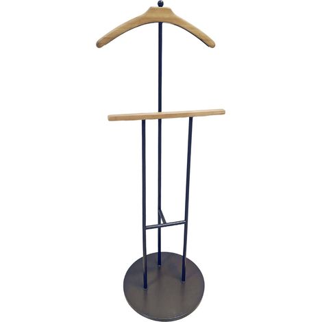 Valet de chambre en bois et métal style naturel décoratif - bois naturel et métal noir (1/3)