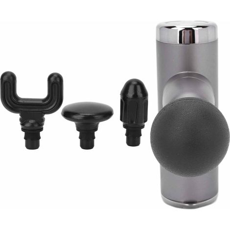 Pistolet de massage mini portable, appareil de massage musculaire profond avec tête de massage et câble USB, idéal pour le dos et les épaules (1/5)