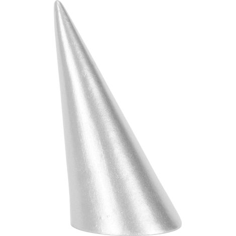 Support de présentation pour bagues de fiançailles et alliances en cône argenté, étui élégant pour bijoux précieux (1/5)