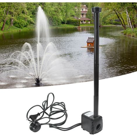 Pompe submersible 3 en 1 en plastique, 600 L/h, 8 W, avec éclairage pour aquarium, fontaine, bassin, jardin aquatique, prise UE 220 V (1/5)