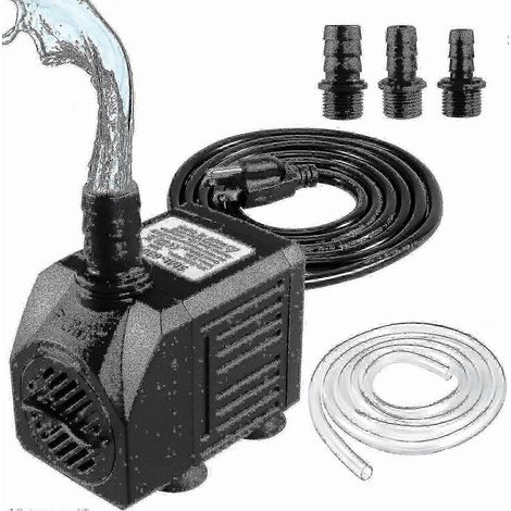 Pompe submersible silencieuse pour fontaine extérieure 8W 600L/h (1/5)