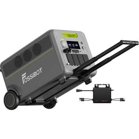 Groupe électrogène portable 7200W – Batterie LiFePO4 17 ans – Charge rapide AC+solaire 5200W – Autonomie prolongée – 4 ports AC
