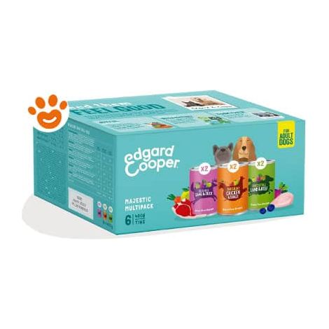 Edgard Cooper Dog Adult Assortito Multipack - Confezione 6x400 Gr - Cibo Umido Cani