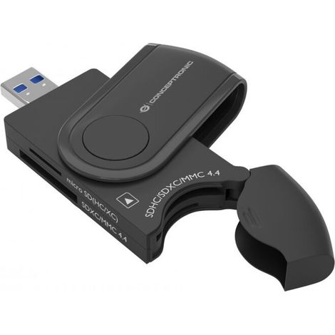 CONCEPTRONIC Kartenleser USB-A3.0-4-in-1            schwarz (BIAN04B)