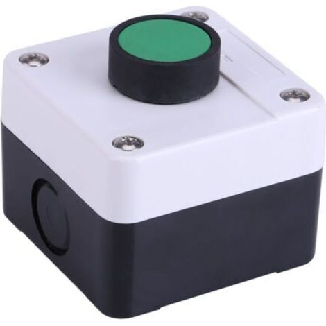 Interrupteur à Bouton-Poussoir Vert Résistant aux Intempéries, Boîtier de Commande à Un Bouton, pour Contacteur Ca de Contrôle, Démarreur électromagnétique ou Relais à Distance