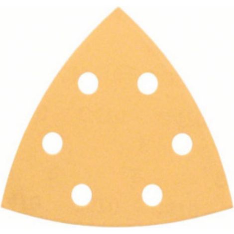 5 Feuilles abrasives C470 BOSCH pour ponceuses Delta 93 mm Best for Wood and Paint 6 trous/Grain:80