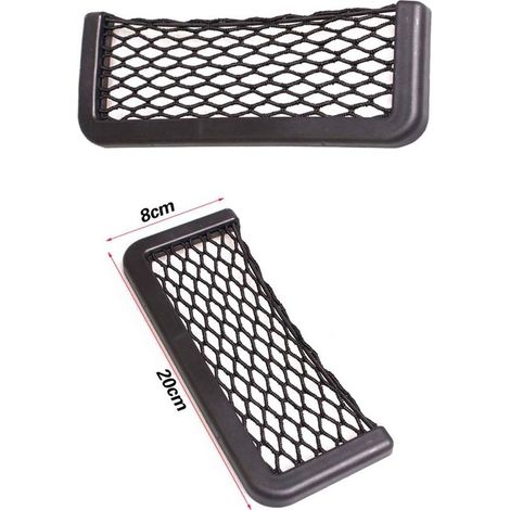 Lot de 2 Filets de Rangement pour Coffre de Voiture Noir Magique 20x8 cm (1/4)