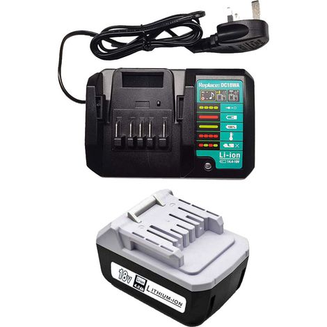 (2 Pack) Battery & Charger for Makita BL1813G 18V 4.0Ah BL1815G BL1820G BL1840G HP457D DF457D DK18041 DK18015 Charger DC18WA (14.4V &18V ) (1/4)